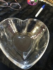 Clear glass heart for sale  BURY ST. EDMUNDS