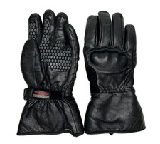 Luvas de couro masculinas de motociclista Street & Steel L pretas acolchoadas juntas caveira comprar usado  Enviando para Brazil