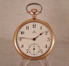 RELÓGIO DE BOLSO SUÍÇO 109 ANOS OMEGA MOEDA PRATA FACE ABERTA 16s comprar usado  Enviando para Brazil