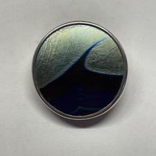 Pingente de vidro arte onda iridescente prata esterlina 1977 Correia assinado vintage comprar usado Pingente de vidro arte onda iridescente prata esterlina 1977 Correia assinado vintage comprar usado  Enviando para Brazil