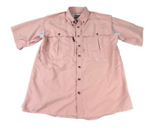 Camisa masculina pesca aves aquáticas Drake manga curta pequena ventilada rosa barco coral comprar usado  Enviando para Brazil