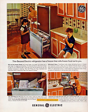 GE General Electric refrigerador niños comiendo helado mamá anuncio impreso vintage 1963 segunda mano  Embacar hacia Argentina