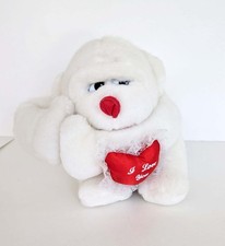 Boneca de pelúcia vintage branca 8" bebê gorila coração vermelho bicho de pelúcia "eu te amo", usado comprar usado Boneca de pelúcia vintage branca 8" bebê gorila coração vermelho bicho de pelúcia "eu te amo", usado comprar usado  Enviando para Brazil