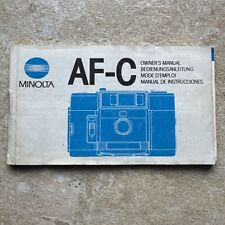 Minolta owner manual for sale  YEOVIL