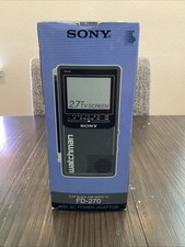 TV portátil Sony Watchman FD-270 preta P/B 1987 testada! comprar usado  Enviando para Brazil