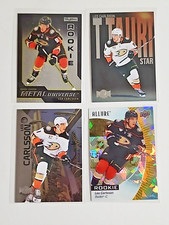 2023-24 Skybox Metal Leo Carlsson Retro Rookie Base T Tauri Star + żółta taksówka na sprzedaż  Wysyłka do Poland
