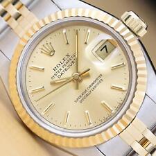 RELÓGIO ROLEX FEMININO DATEJUST 69173 MOSTRADOR CHAMPANHE OURO AMARELO 18K AÇO DOIS TONS comprar usado  Enviando para Brazil