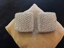 Brincos Swarovski Swan assinado pavê cristal strass high-end tom dourado clipe comprar usado  Enviando para Brazil