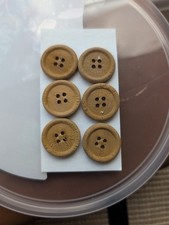 Natural wood buttons for sale  STOCKPORT