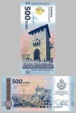 San Marino 500 Scudi Billet Commémoratif 2025 Porta San Francesco UV Hologramme comprar usado  Enviando para Brazil