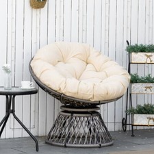 Rattan swivel papasan for sale  HARROW