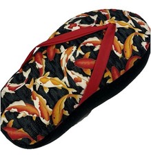 Sandália havaiana flip flop travesseiro Koi peixe vermelho preto 16 x 8 x 5 comprar usado  Enviando para Brazil