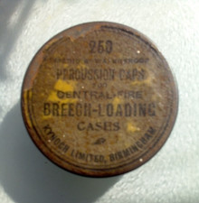 Percussion caps tin for sale  DIDCOT