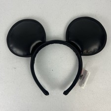 Usado, Faixa de cabeça orelhas de couro sintético preto Mickey Mouse parques da Disney autêntica HTF comprar usado  Enviando para Brazil
