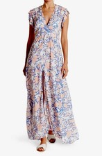 Usado, Vestido maxi feminino Maaji tamanho M respiração de ar fresco rosa pastel azul decote em V comprar usado  Enviando para Brazil