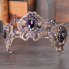 Usado, Coroa tiara feminina rainha casamento cristal roxo bronze antiga 7 cm de altura comprar usado  Enviando para Brazil