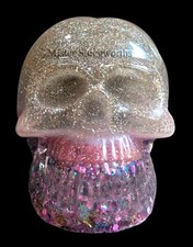 Estátua de crânio humano multicolorida gótica de resina cristal personalizada Halloween decoração para casa comprar usado  Enviando para Brazil