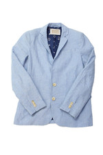 Jaqueta Blazer Scotch And Soda Infantil Menino Linho Dois Botões Azul Céu Tamanho 14 comprar usado  Enviando para Brazil