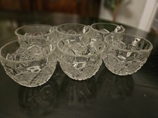 Conjunto de seis copos perfurados vintage de cristal de vidro prensado comprar usado  Enviando para Brazil