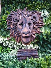 Wooden lion head for sale  WATFORD