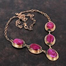 Cachemira Rubí Joyería Piedras Preciosas Cobre Regalo Para Madre Collar Ajustable 18.0" segunda mano  Embacar hacia Mexico