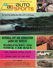 AUTO SPORTS 1964 NOV - USAS RACING FAN MAGAZINE, GARLITS, RACE REPORTS* comprar usado  Enviando para Brazil