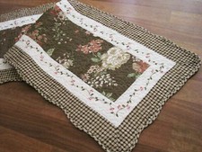 Usado, Tapete acolchoado de algodão Special@ Shabby Rose Trail marrom Gingham Patch G comprar usado  Enviando para Brazil