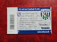 RZADKI BILET 2012/2013 WEST BROMWICH - MANCHESTER MAN UNITED LAST FERGUSON GAME na sprzedaż  PL