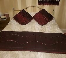 Burgundy bed runner for sale  ABERGELE