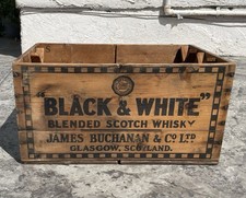 Caixa de madeira vintage preto e branco misturado uísque escocês James Buchanan 1958 comprar usado  Enviando para Brazil