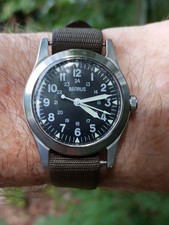 c/Vídeo Benrus Relógio Militar MIL-W-46374 Emitido 50º Aniversário do Dia D 1994, usado comprar usado  Enviando para Brazil