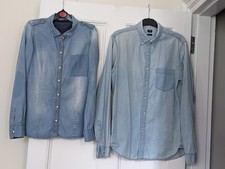 shirt zara s men denim for sale  LONDON