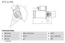 Anlasser starter bosch gebraucht kaufen  Oberlungwitz