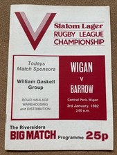 rugby league programmes barrow for sale rugby league programmes barrow for sale BURTON-ON-TRENT