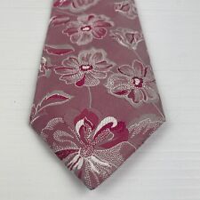 Gravata Marco Polo masculina 100% seda feita na Itália floral rosa comprar usado  Enviando para Brazil