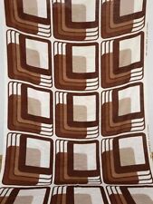 Tecido de cortina vintage por metro/marrom Op Pop Art design meados do século anos 70 comprar usado  Enviando para Brazil