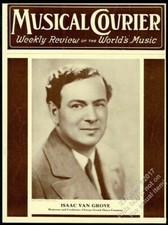 Usado, 1934 Isaac Van Grove foto musical correio capa moldura comprar usado  Enviando para Brazil
