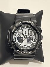 Casio G-Shock GA-100BW (5081)-Preto/Branco Acentos com Nova Bateria! comprar usado  Enviando para Brazil