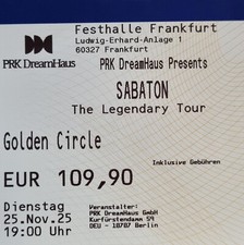 Tickets sabaton frankfurt gebraucht kaufen  Fellbach