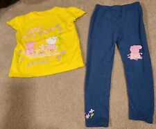 Conjunto de roupa de festa Peppa Pig Garden gráfico camiseta leggings calças 5 top comprar usado  Enviando para Brazil