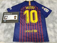 Camiseta Lionel Messi Firmada FC Barcelona 18/19 Autografiada en Casa/Iconos Certificado de Autenticidad/_1819 segunda mano  Embacar hacia Argentina