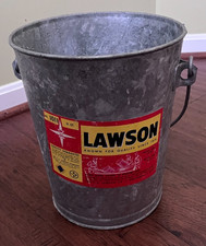 Vintage NOVO Balde de Aço Galvanizado Lawson com Alça 11-Qt. BOM! comprar usado  Enviando para Brazil