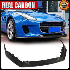 Para Jaguar F-Type Base 17-19 Front Bumper Lip Spoiler Splitter FIBRA DE CARBONO REAL comprar usado  Enviando para Brazil