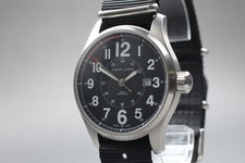 [Quase em perfeito estado] Hamilton cáqui H706050 mostrador preto 44mm data relógio automático masculino comprar usado  Enviando para Brazil