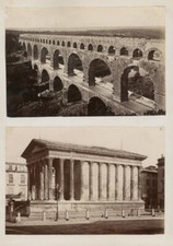 2 Fotos Albumina Nîmes Bridge of / The Gard França + Perugia Itália to The 1880 comprar usado  Enviando para Brazil