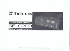 Technics bedienungsanleitung u gebraucht kaufen  Salzgitter
