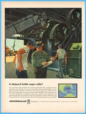 1964 Avondale Shipyards New Orleans LA Sugar Cane Mill Service anúncio de fundição, usado comprar usado  Enviando para Brazil