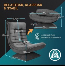 Casaria bodenstuhl bodensessel gebraucht kaufen  Heilbronn