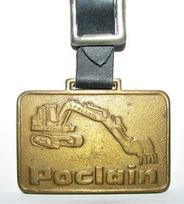 American Poclain Corp retroescavadeira escavadeira latão relógio de bolso fob arte em metal comprar usado  Enviando para Brazil