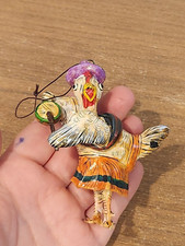 Usado, Ornamento caprichoso colorido pintado à mão galinha tocando instrumento musical comprar usado  Enviando para Brazil